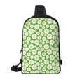 thumbnail image 2 of Rocae Daisies Flowers for Lightweight Chest Bag Dual Pocket, Waterproof Crossbody Sling Bag for Men and Women, 2 of 8