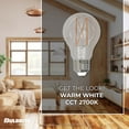 thumbnail image 6 of Bulbrite Pack of (2) 5 Watt Dimmable Clear Filament A19 Medium (E26) LED Bulb - 450 Lumens, 2700K, and 90 CRI, 6 of 7