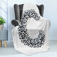 thumbnail image 4 of Letter C Soft Flannel Fleece Throw Blanket, Alphabet Sign Design Third Letter Football Soccer Themed Graphic Pattern, Cozy Plush for Indoor and Outdoor Use, 70" x 90", Black and White, by Ambesonne, 4 of 5
