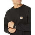 thumbnail image 3 of Carhartt Men's Force Relaxed Fit Midweight Long Sleeve Logo Pocket Work T-Shirt Black X-Large, 3 of 3