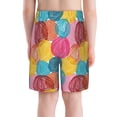 thumbnail image 3 of Cauagu Colorful Wool Balls Print Swim Trunks for Men,Youth Boys Swim Shorts Compression Liner Beach Shorts Boys' Swimming Shorts 7-20 Years Bathing Suit-Small, 3 of 7