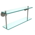 thumbnail image 2 of Astor Place Two Tiered Glass Shelf - Satin Nickel / 22 Inch, 2 of 5