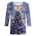 thumbnail image 4 of Pyhlmscde Blouse de Noël Imprimée à Manches Longues pour Femmes, Tenues d'Automne pour Femmes, Blouses de Noël pour Femmes, Chemises de Noël pour Femmes, 4 of 5