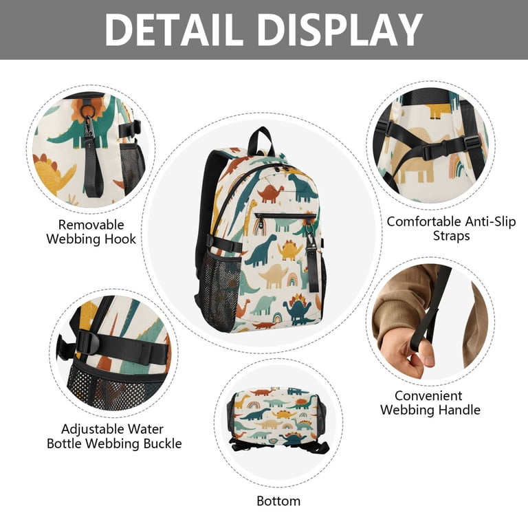 Full‑Print Casual Laptop Backpack, 20L Water‑Resistant Twill Tote ...