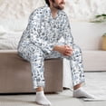 thumbnail image 7 of Naloa Dock Rudder Men’s Pajamas Set - Long Sleeve Button Down Sleep Shirt and Pajama Bottoms Sleepwear Set-XX-Large, 7 of 7