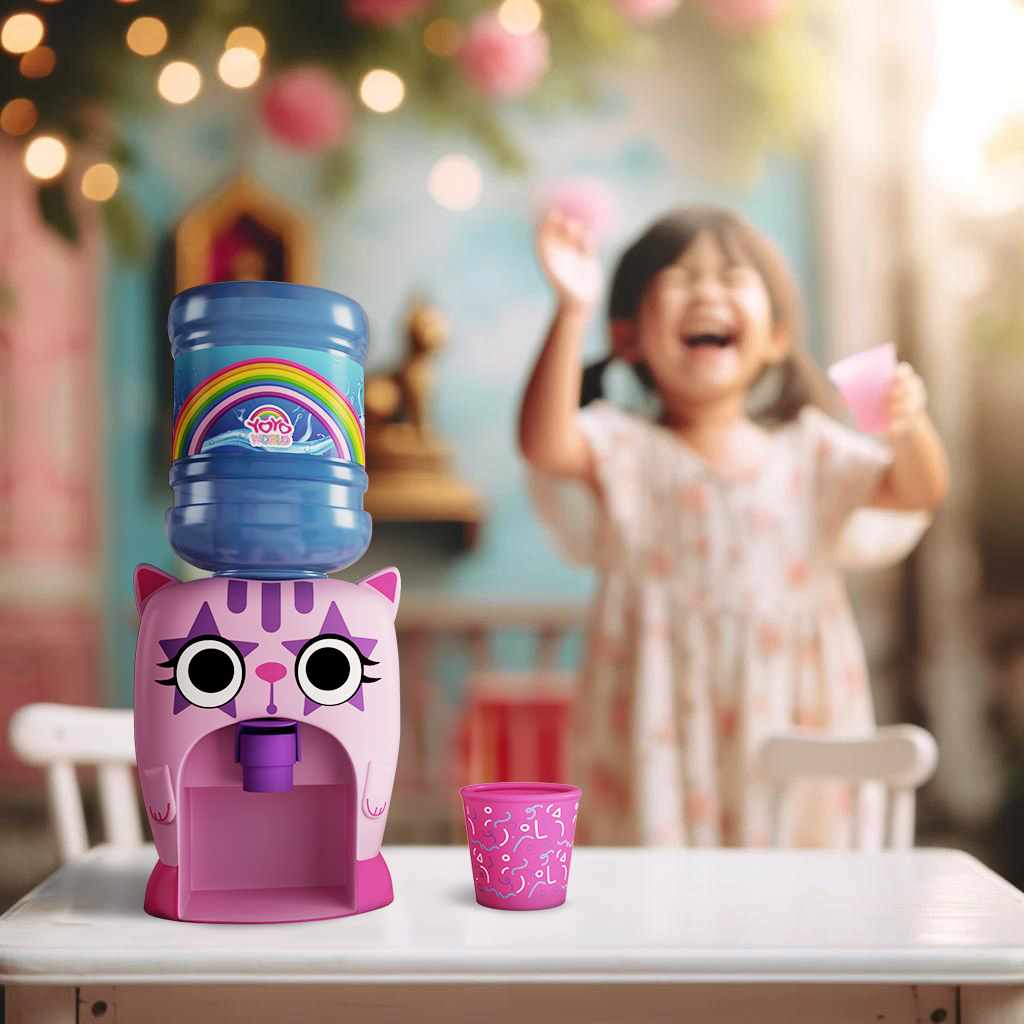 Yoyo World My Miniature Cooler Water Dispenser for Kids, Kitty Kat, Unisex
