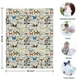 thumbnail image 4 of Butterfly Text Pattern Blanket,Comfortable Soft Lamb Wool Throw Blanket,All Season,Warm Lightweight Blankets for Sofa Bed Couch Living Room Chair,30"x40", 4 of 4