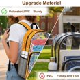 thumbnail image 6 of ZIATUBLES Clear Backpack, Heavy Duty Fabric & PVC Transparent Bookbag with Orange Capybara Sprinkle Print, Large Capacity See Through Backpack for School College Work Travel Security, 6 of 7