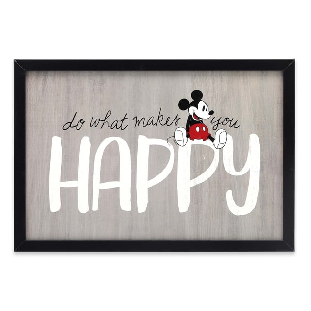 Marco de madera de Mickey Mouse de Disney de Open Road Brands para decoración de pared