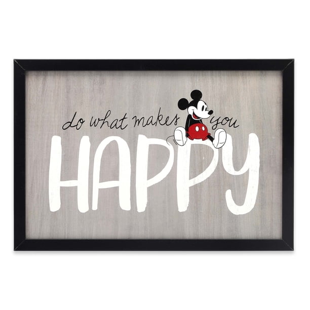 Marco de madera de Mickey Mouse de Disney de Open Road Brands para decoración de pared
