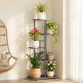 thumbnail image 3 of ZRSDIXKI Plant Stand Indoor Outdoor, 5 Tier 6 Potted Metal Plant Stands Shelf for Indoor Garden Corner Balcony, 3 of 8