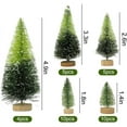 thumbnail image 2 of 40PCS Mini Christmas Trees, 5 Sizes Artificial Sisal Trees Bottle Brush Xmas Trees with Wooden Base for Xmas Winter Home Table Decoration, 2 of 6