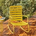 thumbnail image 4 of Novogratz Poolside Collection, Roberta Outdoor Rocking Chair, Yellow, 4 of 6
