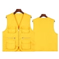 thumbnail image 4 of Blekii Kids Outdoor Utility Fishing Vest Zip up Sleeveless Casual Cargo Jacket Yellow L, 4 of 5