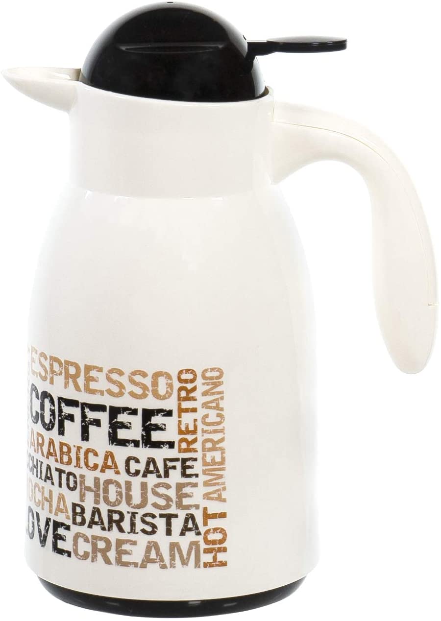Coffee House Thermal Double Wall Vacuum Insolated Coffee Carafe and Tea Dispenser 34 oz. Red Co