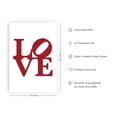 thumbnail image 2 of Haus & Hues Love Wall Decor Red Love Sign - Love Wall Art Love Art Print Love Signs for Home Decor Love Word Art Self Love Posters Love Room Decor Love Installation Art (Unframed, 24x36), 2 of 6
