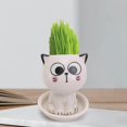 thumbnail image 4 of justharion Ceramic Flower Pot Container Decorate Ornament for Desktop Office Style D, 4 of 8