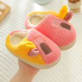 thumbnail image 2 of yocbz Toddler Slippers Children's Cotton Slippers Family Matching Plush Thickened Soft Sole Cartoon Slippers for Boys Girls Watermelon Red,US 13, 2 of 6