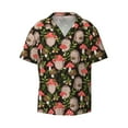 thumbnail image 2 of Lsque Edgehog and Mushrooms print Men's Cuban Collar Short Sleeve Shirt Summer Beachwear Casual Button Down Fashionable Vacation Leisure Shirt-XX-Large, 2 of 7