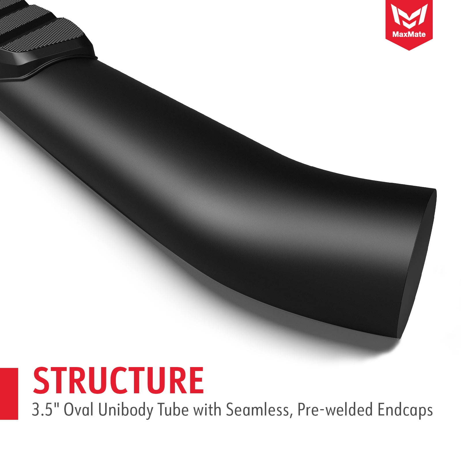 MaxMate 3.5" Oval Nerf Bar Side Steps Compatible with 2019-2026 Ford Ranger | Supercrew Cab | SS2F35148MX | Side Rails Running Boards