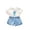 R80-Blue, variant on RMGVDSD Baby Girl Summer Clothes Cute Print Short Sleeve Tee Shirt And Plaid Shorts Set Toddler Girls Outfit Soft Little Kids Clothing Sets 18-24 Months