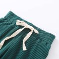 thumbnail image 3 of Laklulu Bebé Recién Nacido Mameluco De Manga Larga De Algodón De Punto Acanalado Pantalones Largos Trajes De Color Sólido (Verde),90cm, 3 of 5