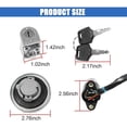 thumbnail image 5 of New Ignition Switch Fuel Gas Cap Helmet Seat Lock Key Set Replacement for Honda, 5 of 5