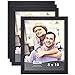 thumbnail image 3 of Icona Bay 8x10 Picture Frame Set (Black, 4 Pack) Simple Modern Design, Table Top Kickstand and Wall Hanging Hooks Included, Impresia Collection, 3 of 4
