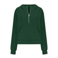 thumbnail image 5 of Hessimy Half Zip Sweatshirts Cropped Hoodies Jackets Womens Quarter Zip Up Pullover Fall Outfits 2024 Winter Clothes(Z08-GN2,Lï¼, 5 of 6