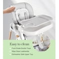thumbnail image 2 of Tronas convertibles para bebés y niños pequeños, trona para bebé de altura ajustable, trona con bandeja extraíble, respaldo y pedal ajustables, silla de comedor portátil para bebé con ruedas bloqueabl, 2 of 5
