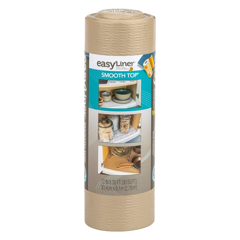 EasyLiner Smooth Top Shelf Liner, Taupe, 12 in. x 30 ft. Roll 