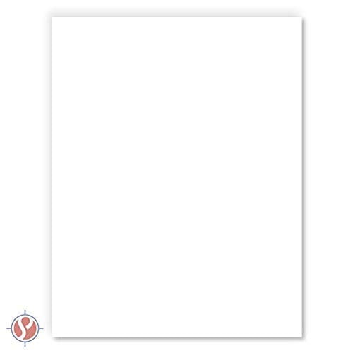 White Heavyweight - Extra Thick Card Stock Paper | Great For School And Holiday Craft Projects, Business cards, Stationary printing | 8.5 x 11 Inches | 100lb Cover (270gsm) | Bulk Pack of 100 Sheets