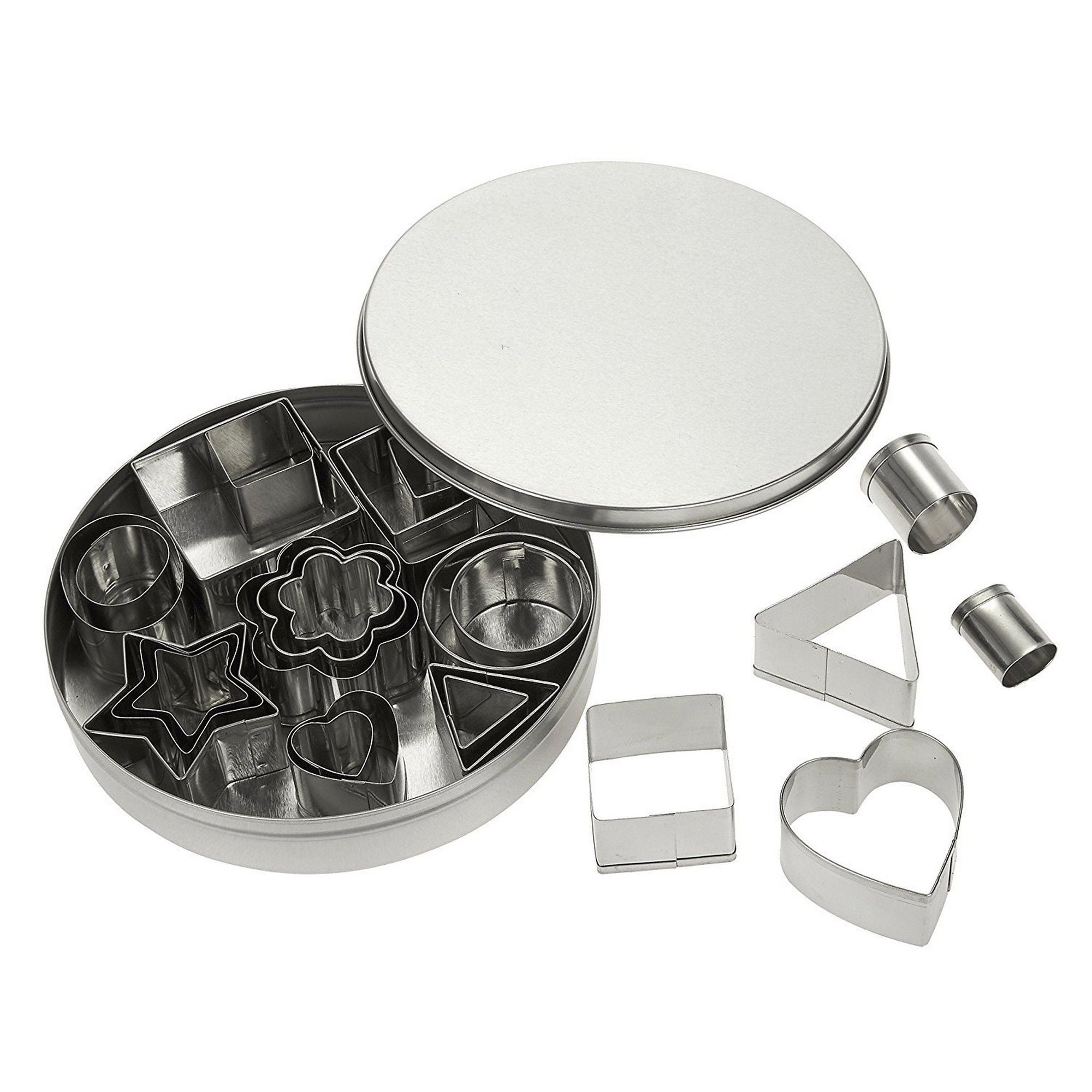 Cookie Cutter Set 24 Piece Mini Stainless Steel Biscuit