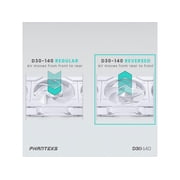 Phanteks D30-140 DRGB PWM FAN 3Pack, Reverse Airflow Model,Premium D-RGB Performance Fans, ARGB/DRGB lighting, Daisy-chain Fan Linking system, White, 3Pack
