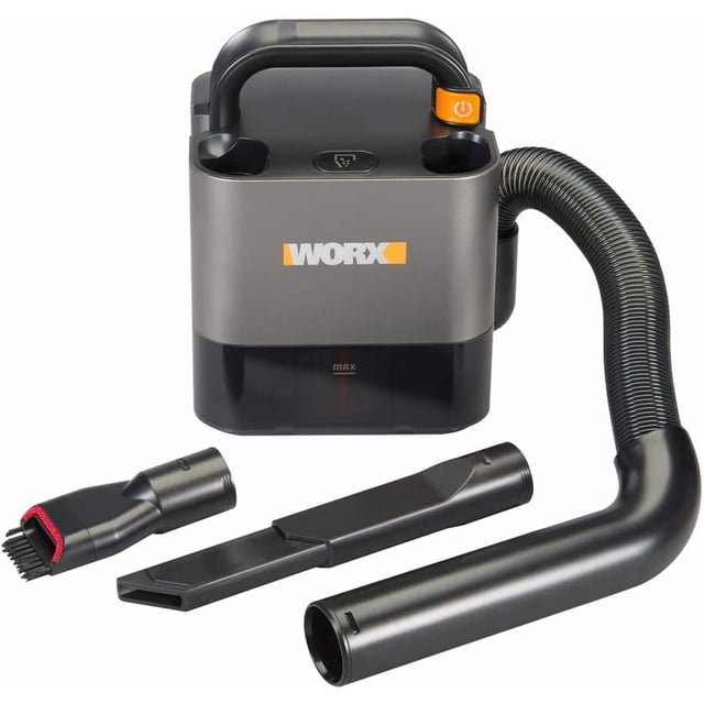 Aspiradora Compacta PowerShare WORX WX030L Inalámbrica 2 Velocidades con Batería 20 V Cargador Manguera Extensible Negro y Anaranjado WORX WX030L