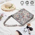 thumbnail image 2 of Canvas Crossbody Bag for Women and Men Lightweight Large Boho Tote Shoulder Bag Adjustable Strap Trippy Design Travel Work Casual Daypack, 2 of 5