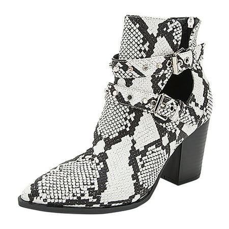 

Womens Fashion Boots Europe and the United States and for Thick with Round Head Boots After the Strap Classic Models and Ankle Boots Short Boots Single-Pull Lace