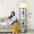 thumbnail image 6 of ATAMIN Alvis Edge 72-Inch Modern Corner Floor Lamp with Shade, 6 of 6