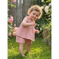 thumbnail image 4 of Loicainy Toddler Baby Girl Summer Outfit 6 12 18 24 Months 2T 3T 4T Casual Decorative Flower Design Sleeveless Tops and Shorts 2 Pcs Clothes Set, 4 of 9