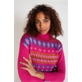 thumbnail image 4 of Ragstock Fuchsia Fair Isle Turtleneck Sweater, 4 of 4