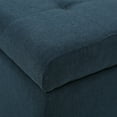thumbnail image 4 of GDF Studio Wendover Contemporary Fabric Tufted Storage Ottoman Bench, Navy Blue and Dark Brown, 4 of 13