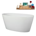 thumbnail image 2 of 51" Streamline B-252-42-BL Soaking Freestanding Tub and Tray With Internal Drain in Matte Black, 2 of 10