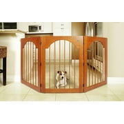 Majestic Pet 788995041146 Universal Free Standing Pet Gate Wood Insert and Cherry Stain