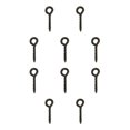 thumbnail image 3 of Greeniant 50 Uds tornillo giratorio Pop Up Peg soporte de pellets pequeños Clips giratorios de pesca de carpa con anillo rodante Terminal de Sin anillo 10Conjunto, 3 of 6