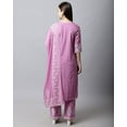 thumbnail image 2 of Rajnandini Women's Pure Cambric Cotton Jaipuri Printed & Embroidered Kurta Set With Dupatta (JOPLVL289A-M_Light Purple_M), 2 of 5