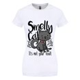 thumbnail image 1 of Grindstore - Camiseta ilustración Smelly Cat para chica mujer (Blanco), 1 of 2