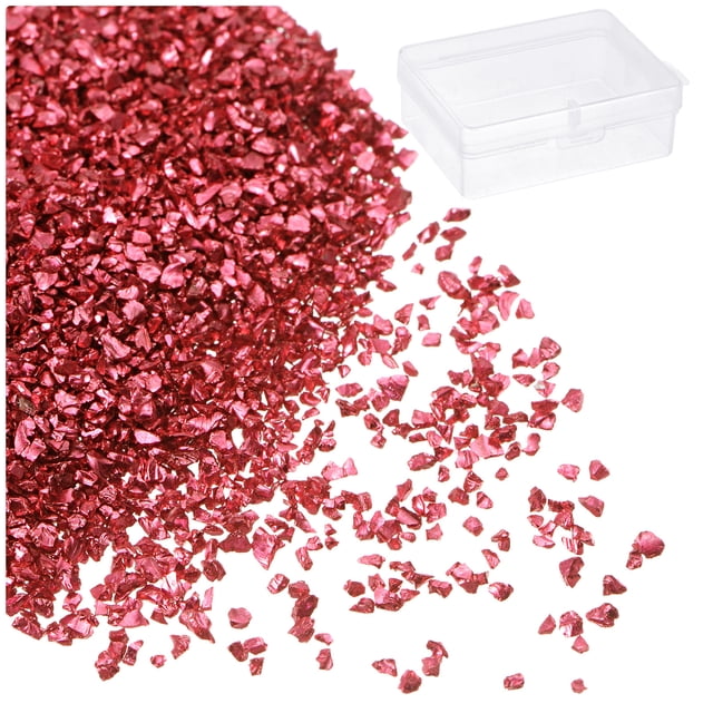 Unique Bargains 50g Crushed Glass Chips 1-3mm, Red