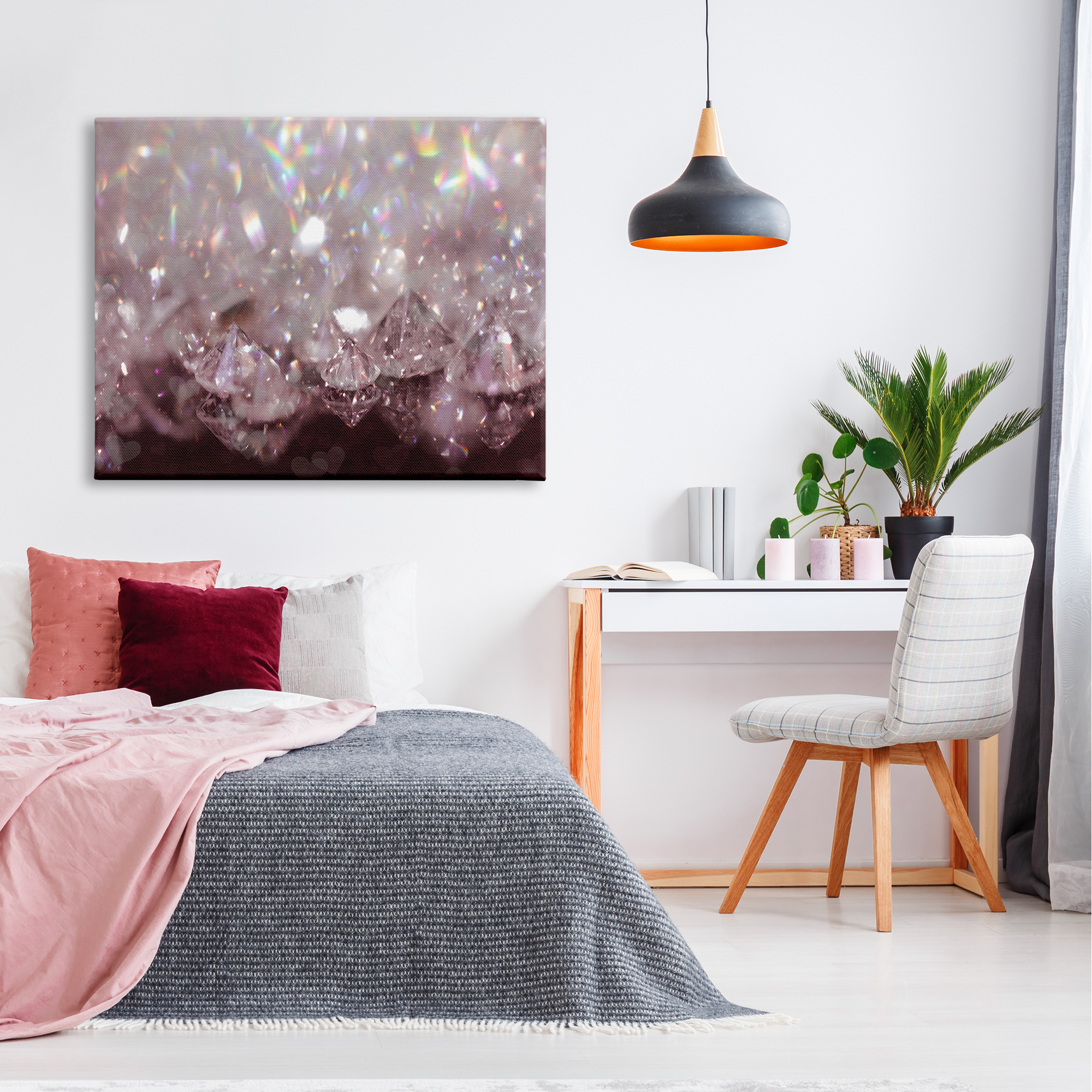 Stupell Industries Dazzling Bling Gems Luxury Fashion Glam Jewels Photograph Gallery Wrapped Canvas Print Wall Art, Design by Daphne Polselli
