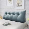 thumbnail image 3 of WOWMAX Sofa Daybed Large Filled Triangular Wedge Cushion Bed Backrest Positioning Support Pillow Reading Pillow Office Lumbar Pad with Removable Cover Gray 47 Inches, 3 of 7