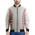 thumbnail image 4 of Chaqueta de béisbol con estampado 3D de moda para hombre, sudadera deportiva de gran tamaño, camisetas de manga larga, chaquetas de bombardero de calle con cremallera, abrigo, 4 of 5